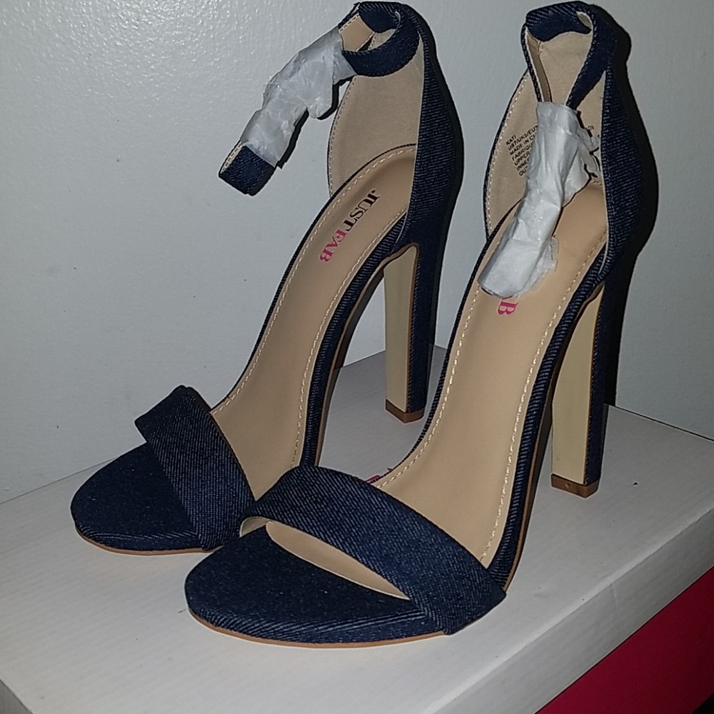 JustFab Denim Heels